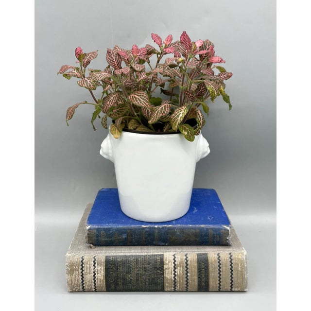 Sensational, Limoges cachpot with lion's head accents on either side. Made in the mid-late 20th century in France. Elegant...