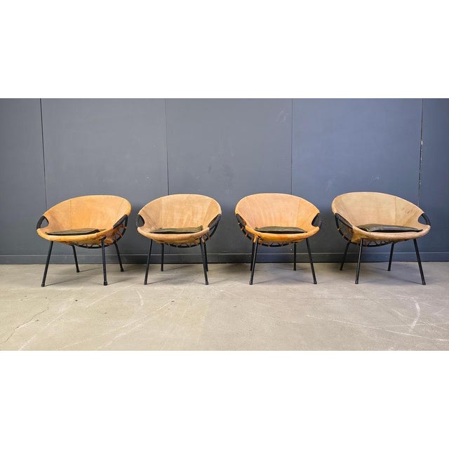 Vintage Balloon Chairs by Lush & Co, 1960s, Set of 4 For Sale - Image 18 of 18