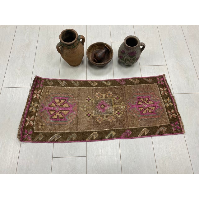 Handmade wool carpet in Turkish Anatolia , Vintage Oushak Rug,Turkish Vintage Anatolian Rug, Handmade wool Rug . One Of...