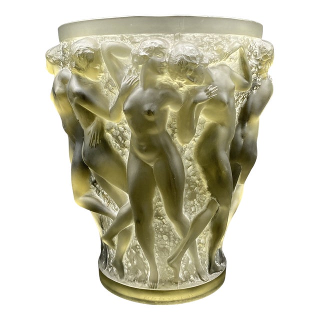 Bacchantes Vase in Gray Glass, 1924 For Sale