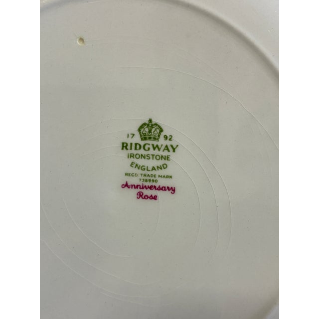 Vintage Ridgway Ironstone Anniversary Rose Dinner Plates, England – Set of 3 For Sale - Image 10 of 10