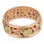 Mid-Century Modern 1940s Retro Diamond 14k Rose and Yellow Gold Floral Band, Size 9 For Sale - Image 3 of 5