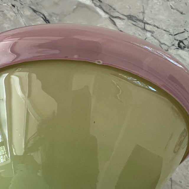 Pink Spectacular Hand Blown Glass Bowl For Sale - Image 8 of 12