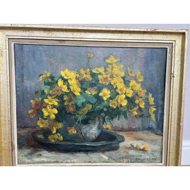 French Artist, Floral Still Life, Oil Painting, Framed For Sale - Image 6 of 14