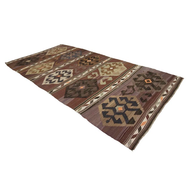 Traditional Vintage Kilim Rug For Sale - Image 3 of 7