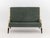 Original Gio Ponti (Italian, 1891-1979) for Hotel Parco dei Principi Two-Seat Sofa, Cassina, Italy, 1960s, green suede and...