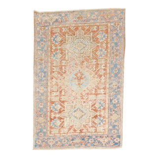 1920s Worn Heriz Rug For Sale