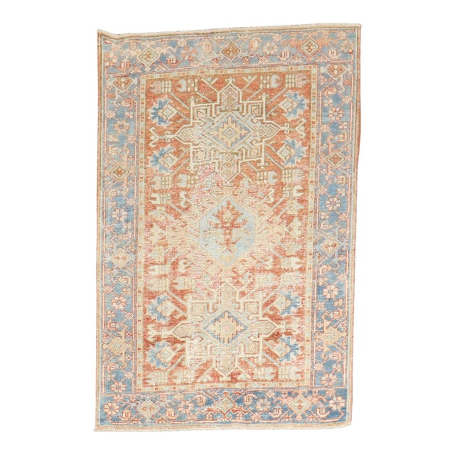 1920s Worn Heriz Rug For Sale