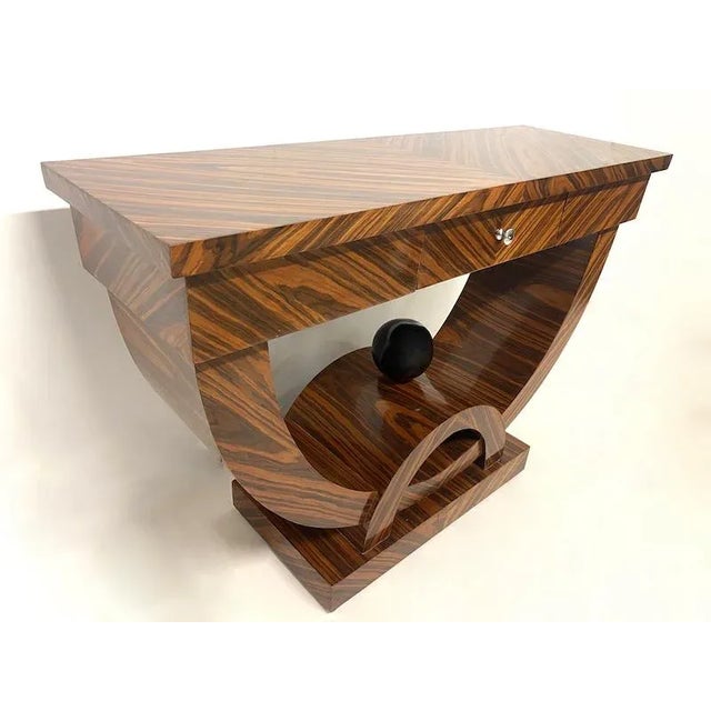 Art Deco Rosewood Console Table, 1980s For Sale - Image 6 of 7