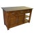 Mission 3 Drawer Oak Kitchen Island in Walnut For Sale In Chicago - Image 6 of 6