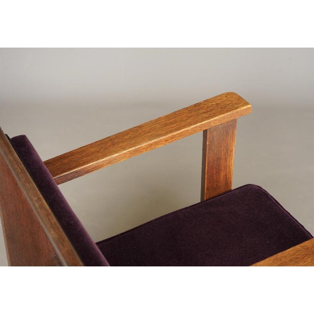 Art Deco Dutch Lady Armchair in Oak, 1920s For Sale - Image 14 of 18