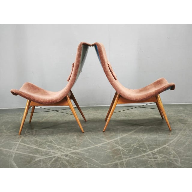 Shell Lounge Chairs by Miroslav Navrátil, Former Czechoslovakia, 1960s, Set of 2 For Sale - Image 13 of 16