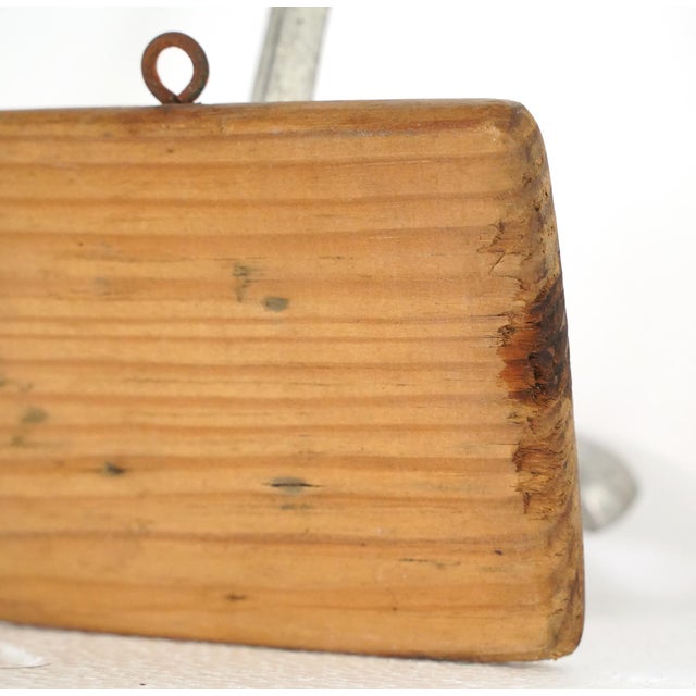 Vintage European Wood & Aluminum Wall Hook For Sale - Image 10 of 10
