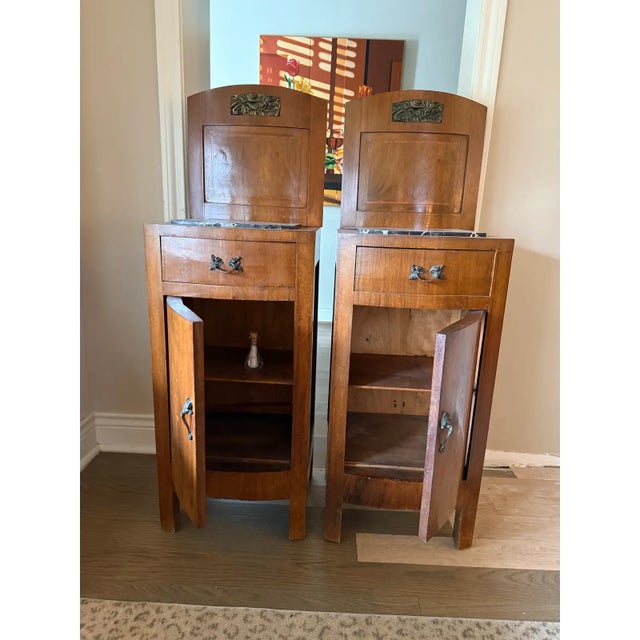 1900-1909 Pair Art Nouveau Nighstands/Cabinets For Sale - Image 11 of 11
