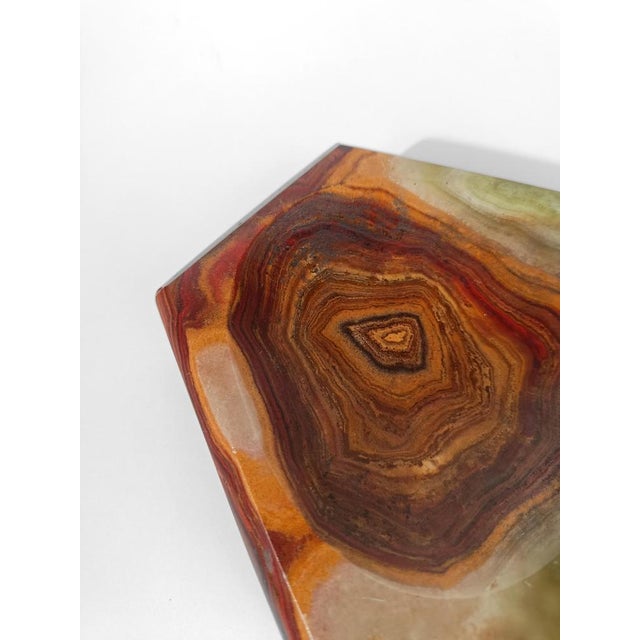 1960s Mid-Century Modern Italian Ashtray in Carved Green Onyx Marble, 1960s For Sale - Image 5 of 14