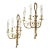 1940s Brass Candelabra Style 3-Light Wall Sconces - a Pair For Sale