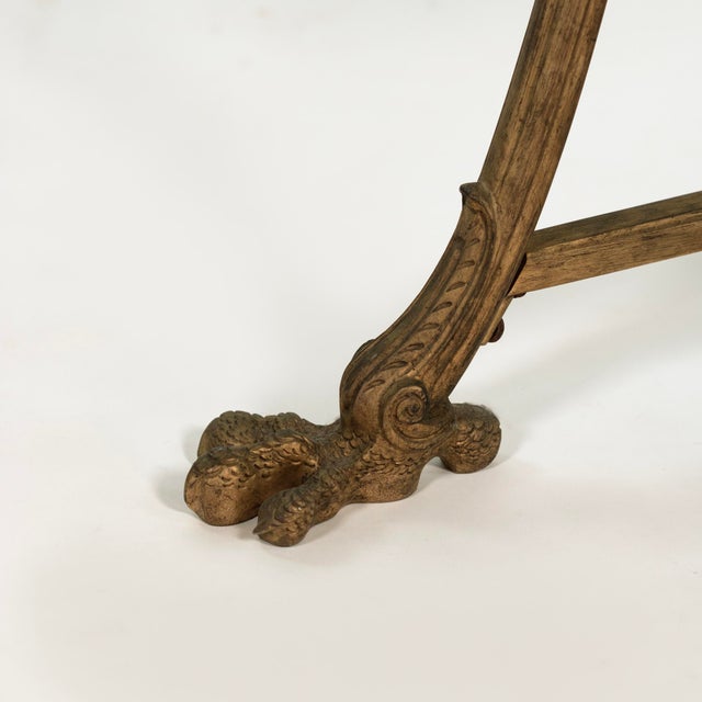 Stone French Gilt-Bronze and Black Fossil Marble Two-Tier Gueridon, Circa 1880 For Sale - Image 7 of 9