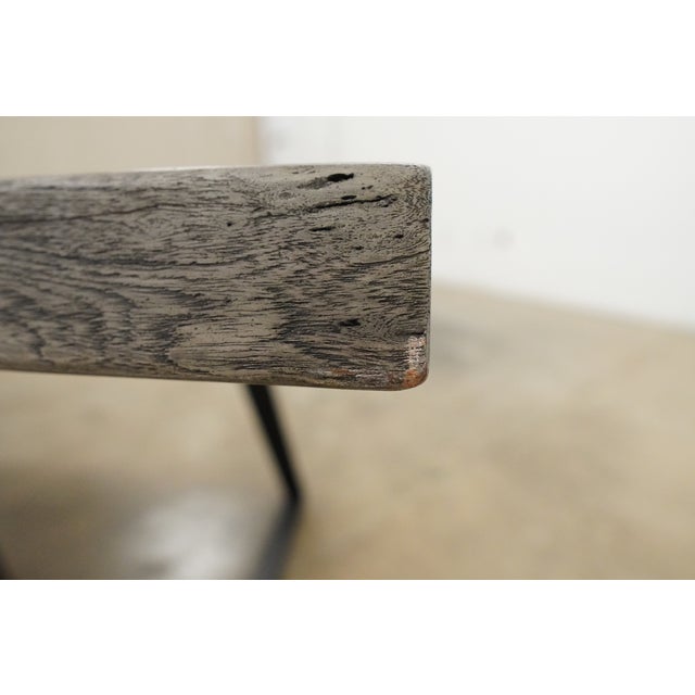 Crate & Barrel Yukon Weathered Grey Live Edge Solid Wood Dining Table For Sale - Image 11 of 11