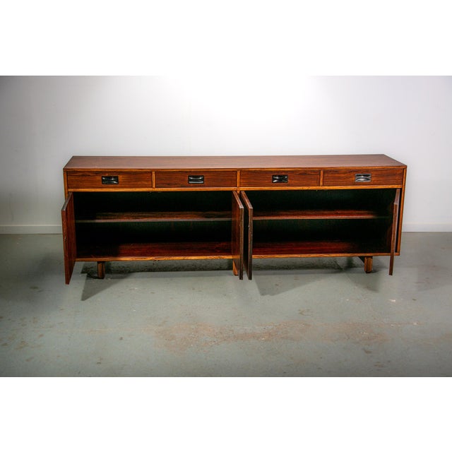 Wood Sideboard with Brass Detailing from Stildomus, 1960 For Sale - Image 7 of 18
