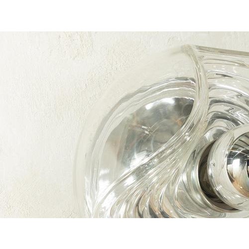 Glass Wave Wall Lamp from Peill & Putzler, 1970s For Sale - Image 5 of 8