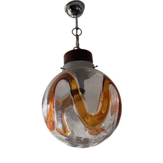 Vintage Murano Blown Glass Pendant Light from Mazzega, Italy, 1970 For Sale