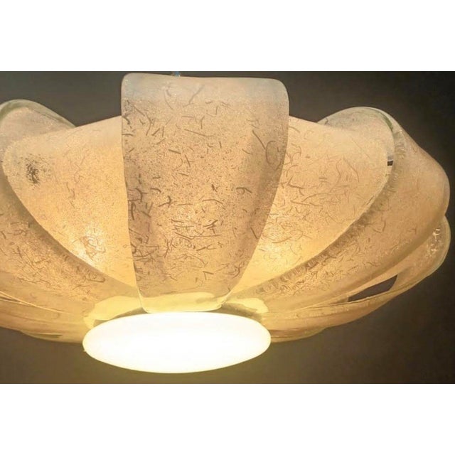 Glass Vintage Murano Graniglia Glass Flush Mount by Aureliano Toso, Italy, 1960's For Sale - Image 7 of 7