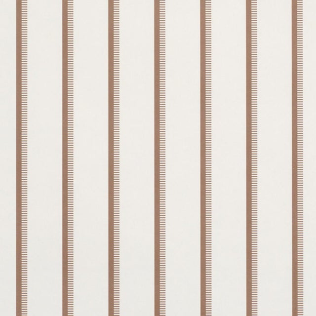 Schumacher Tyla Stripe Wallcovering In Umber For Sale In New York - Image 6 of 6