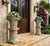Stone Gray Pair of Vintage Basketweave Cast Stone Planters For Sale - Image 8 of 8