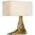 Modern Anne-Marie Barton by Visual Comfort Signature Terra-Forma 23" Right Table Lamp in Museum Brass with Bouclé Shade For Sale - Image 3 of 3