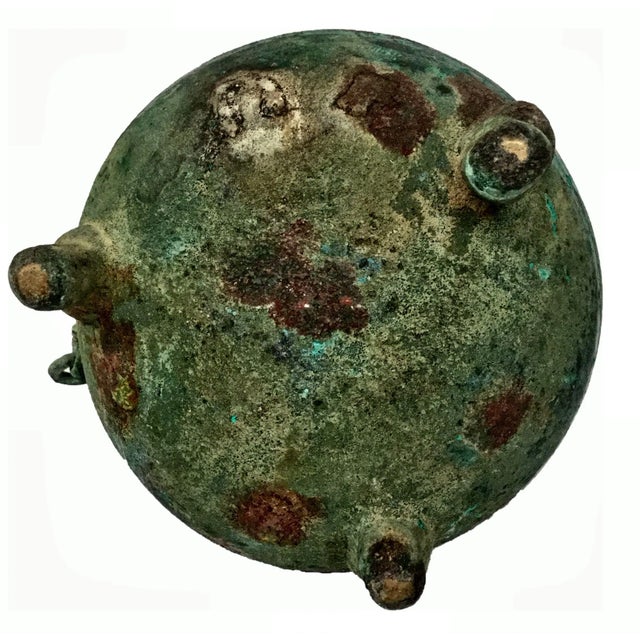 Antique Bronze Eastern Asia Wine Pot With Cup For Sale - Image 12 of 12