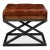 A modern tufted leather X frame stool, classic meets contemporary with this versatile piece. The top boxed cushion is...