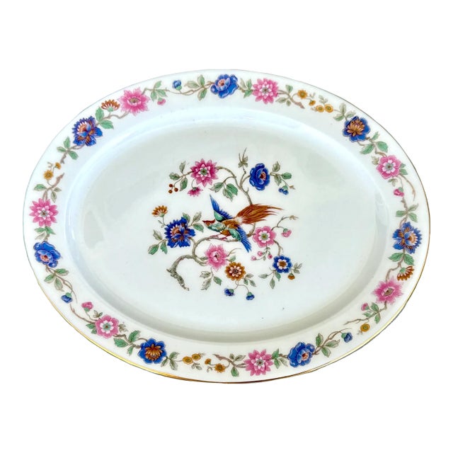 Antique Limoges Guerin Platter - Bird of Paradise For Sale