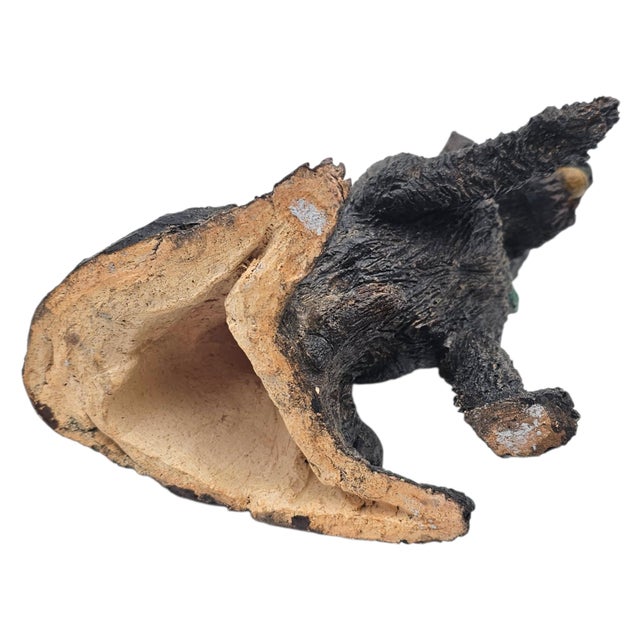 Vintage Hand Sculpted Terracotta Spinone Italiano Dog Studio Art Sculpture For Sale - Image 13 of 13