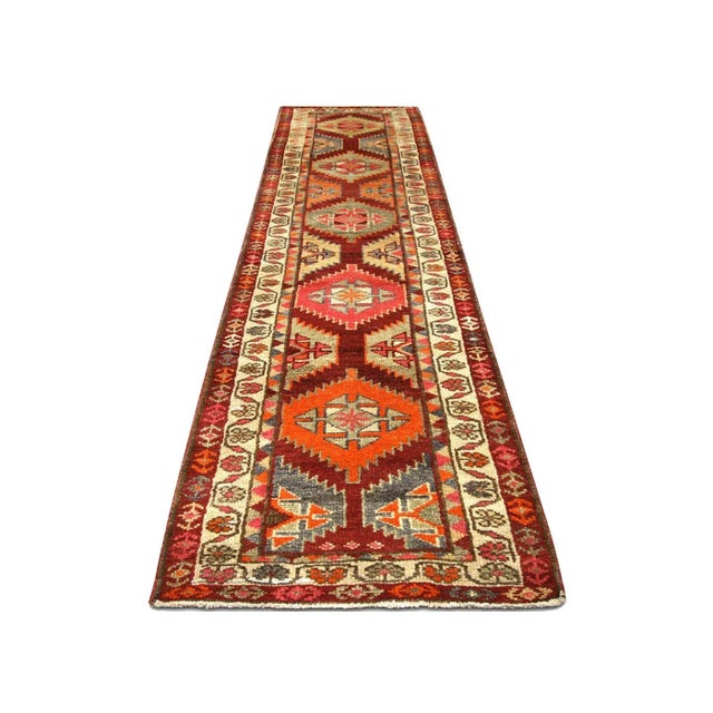 1960s Turkish Oushak Runner For Sale In Los Angeles - Image 6 of 7