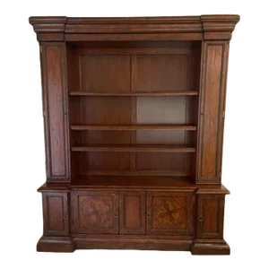 Rustic European Style Italian Inlaid Bookcase
