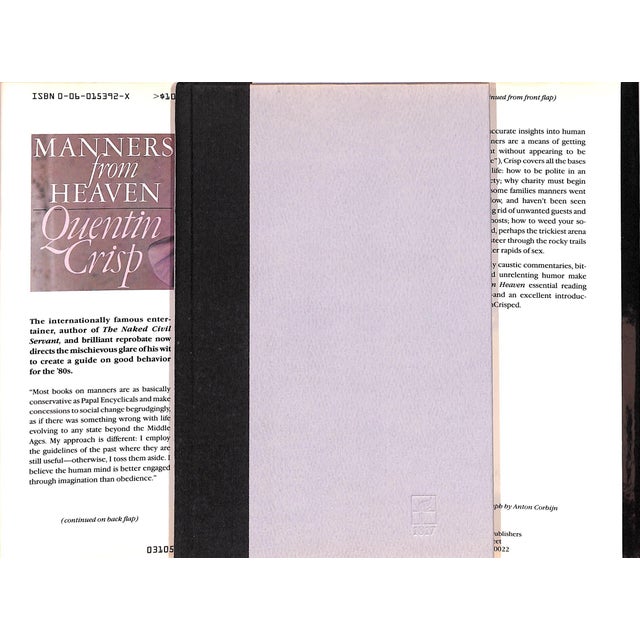 CRISP, Quentin [138] pp. Harper & Row, Publishers 1984 8 3/4" x 5 1/2" Directs mischievous wit toward proper etiquette for...