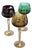 Colored Crystal Wine Glasses, Set of 6 For Sale