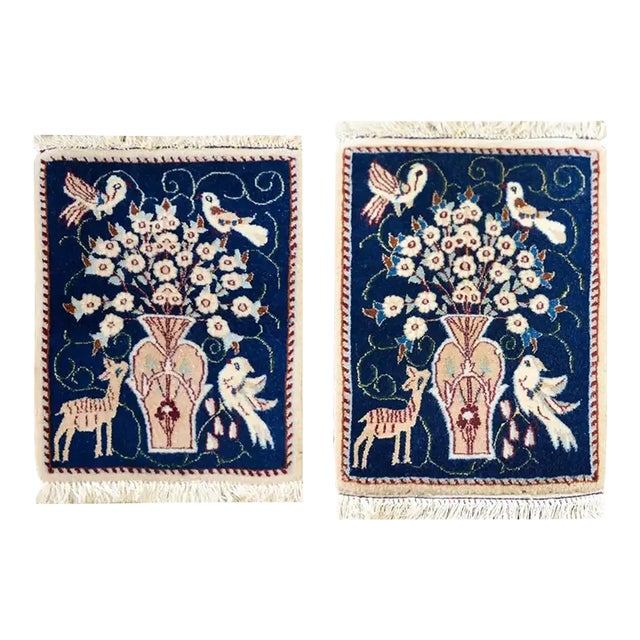 Vintage Pictorial Nain Rugs - a Pair For Sale