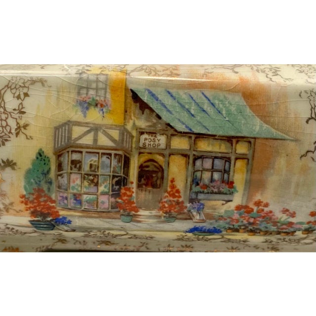 Early 20th Century Antique Sandland Ware Rose Bowl With Silver Plate Rim Made in England For Sale - Image 5 of 11