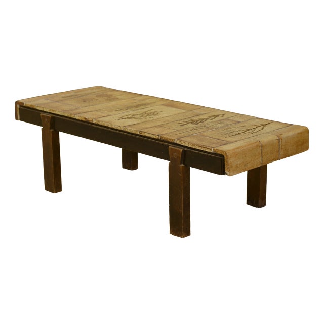 Ceramic Herbier Coffee Table by Roger Capron, 1960s For Sale