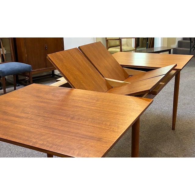 Teak Dining Table With 3 Butterfly Leaf Extensions Uk Import C. 1960's For Sale - Image 13 of 18