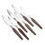 Vintage Scandnavian Rosewood Steak Knives/ Stainless Steel Blades- Set of 6 For Sale
