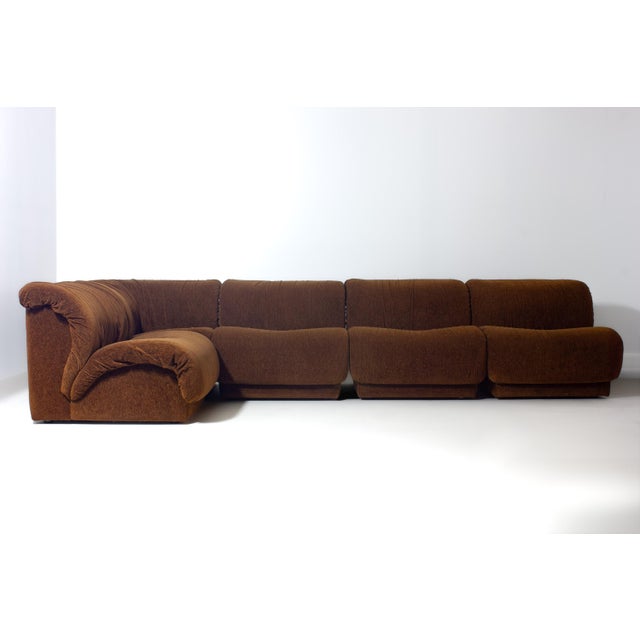 Modular seating system by Italian manufacturer Doimo, produced in the 1970s. This set consists of four identical armless...