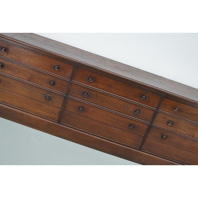 Brown Large Antique French Oak Apothecary / Museum Cabinet, 1900s For Sale - Image 8 of 18