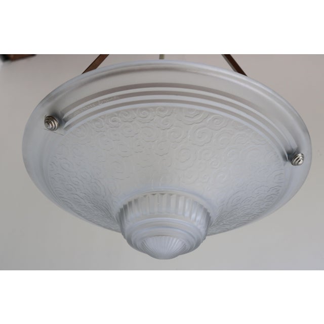 French Art Deco Pendant Light from Muller Freres Luneville, 1930s For Sale - Image 13 of 15