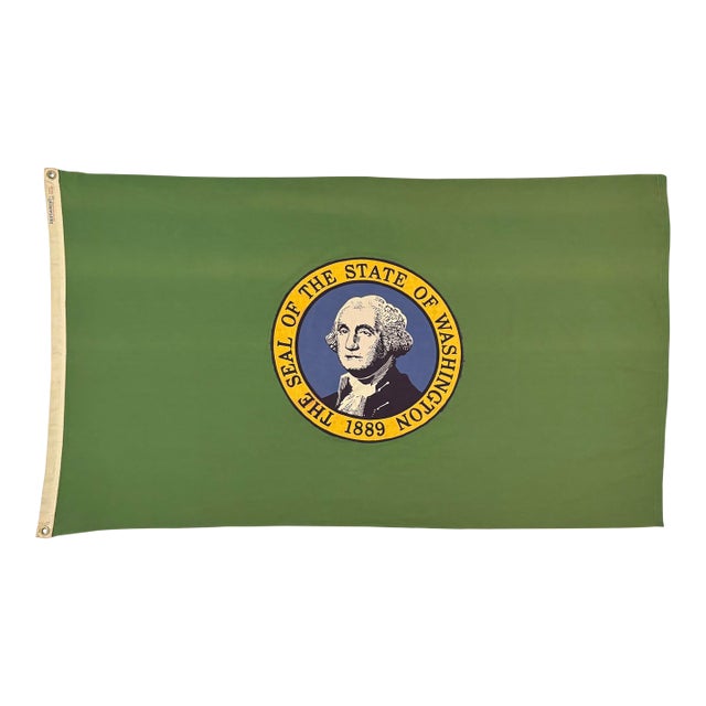 Vintage Cotton State Flag of Washington For Sale