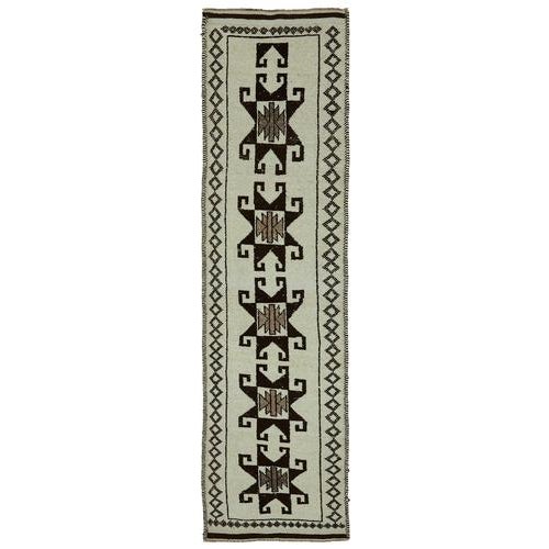 Textile Beige Bohemian Runner Rug For Sale - Image 7 of 7
