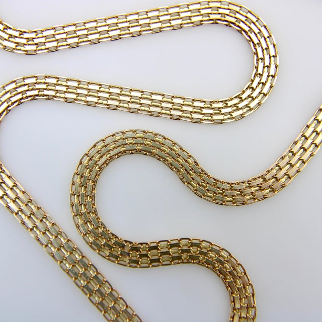 The Bismark chain dates back to 19th century Germany and consists of flat, woven, interlocking links braided together to...
