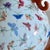 White Pair of Large Chinese Thousand Butterfly Pattern Polychrome Vases For Sale - Image 8 of 12