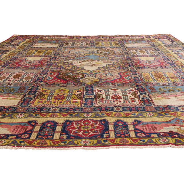 Traditional Antique Persian Tabriz Rug, 09'07 X 11'10 For Sale - Image 3 of 10